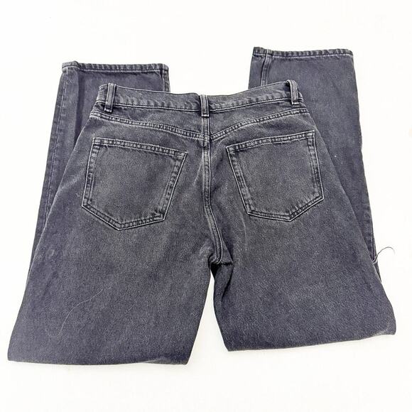 Reformation Cynthia High Rise Straight Jeans Charcoal Black Denim Jeans Size 28 - Picture 6 of 10